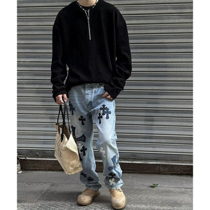 Men’s Solid Color Long Sleeve Bottoming Shirt – Casual Loose Pullover for Early Spring
