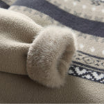 Men’s Velvet Mock Neck Sweater – Thick Knitted Pullover, Warm Autumn & Winter Casual Top