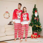 Cartoon Deer Snowflake Family Dress – Cute Random Print Pajamas | European & American Style Parent-Child Outfit
