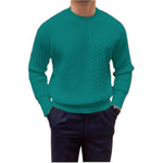 Men’s Knitted Sweater – Twisted String Design Pullover, Thick Woolen Yarn, Casual Fashion Top