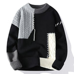 Colorblock Pullover Sweater for Men – Winter Fashion Long Sleeve Casual Top, Stylish Warm Knitwear