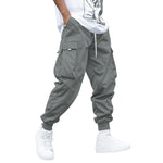 Men’s Multi-Pocket Cargo Pants – Casual Hip-Hop Drawstring Trousers for Outdoor, Streetwear, and Sports