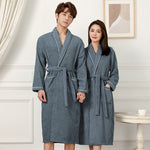 Cotton Terry Bathrobe – Thick Absorbent Towel Pajamas Robe for Adults, All Seasons Comfort