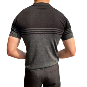 Men’s Casual Striped Polo Shirt – Thin Short-Sleeve Summer Top with Cotton Comfort