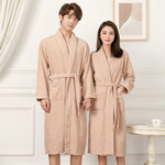 Cotton Terry Bathrobe – Thick Absorbent Towel Pajamas Robe for Adults, All Seasons Comfort