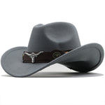 Fashion Woolen Western Denim Top Hat – Sun Protection Hat | Polyester, Stylish Outdoor Cap, Casual Streetwear, Adjustable M Size