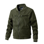 Men’s Suede Stand Collar Jacket – Casual Double Zipper Pocket Coat for Autumn & Daily Wear