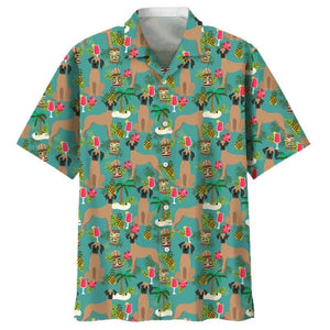 Trendy Cool Vintage Printed Shirt for Men – Slim Fit Short Sleeve Summer Fashion