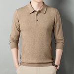 Men’s Winter Wool Lapel Long Sleeve Shirt – Thick Warm Casual Top for Cold Weather