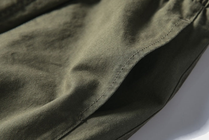 Men’s Casual Sports Trousers – Japanese Retro Cotton Overalls, Straight Fit, Versatile Fashion Pants