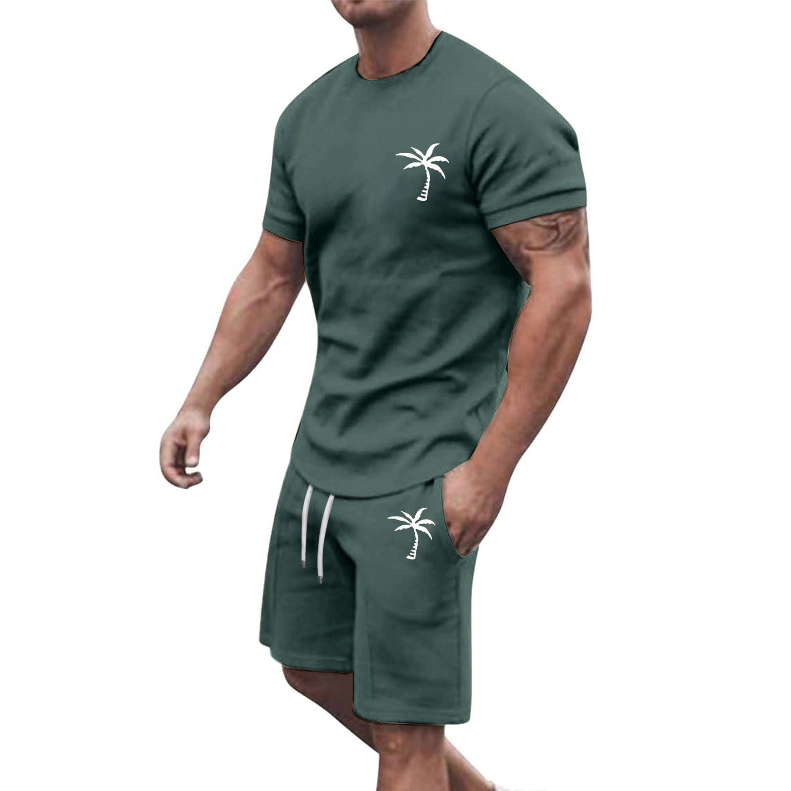 Men’s Short-Sleeve Sports & Leisure Set – Lightweight Summer T-Shirt and Shorts | Comfortable Casual Outfit