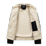 Men’s Suede Zipper Jacket – Casual Korean Style Berber Fleece Coat