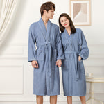 Cotton Terry Bathrobe – Thick Absorbent Towel Pajamas Robe for Adults, All Seasons Comfort