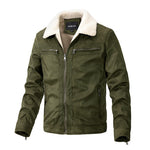 Men’s Suede Zipper Jacket – Casual Korean Style Berber Fleece Coat