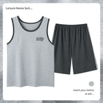 Men’s Cotton Sleeveless Pajamas – Sweat-Absorbent, Breathable Pullover | Casual Summer Homewear