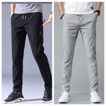Men's Drawstring Trousers – Thin Casual Pants Korean Style Loose Straight Sweatpants for Summer