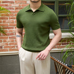 Men’s Retro Casual Knitwear – Soft Lyocell Business Pullover with Ribbed Hemline for Everyday Style