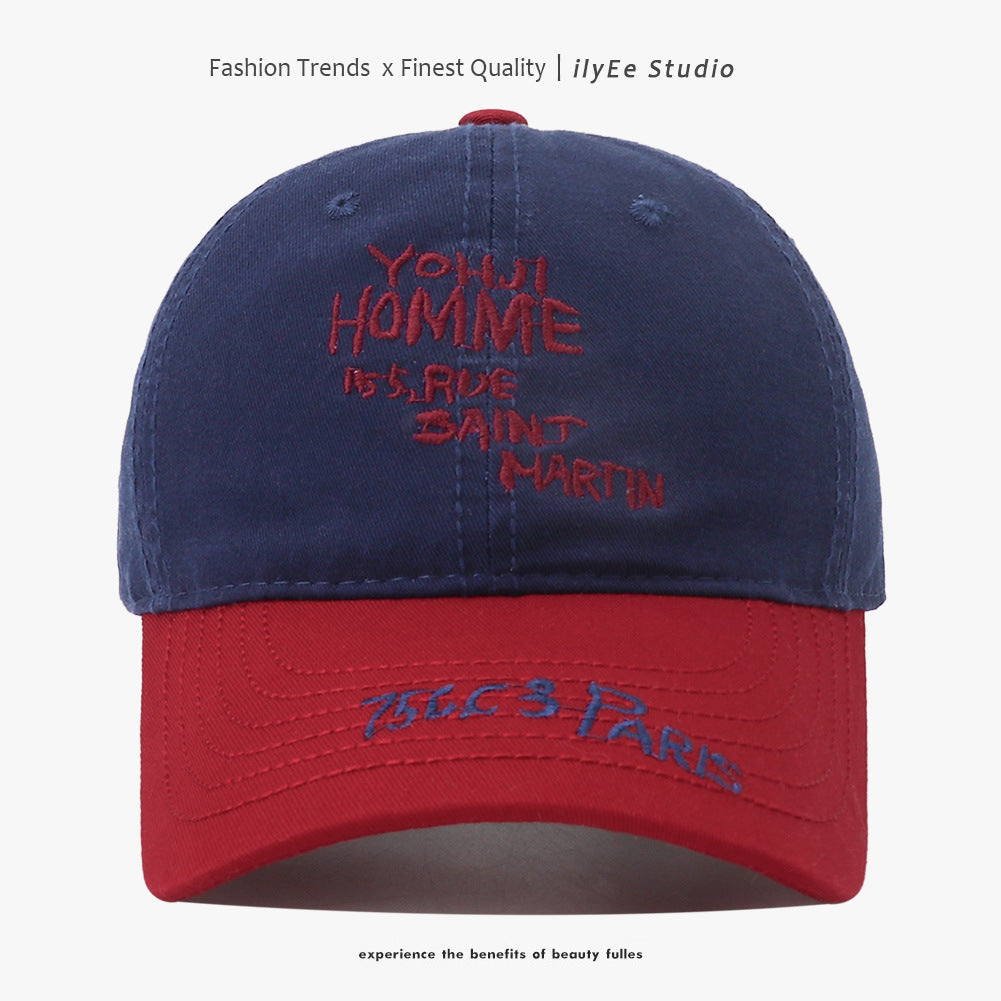 Big Head Circumference Baseball Cap – Fashion Patchwork Cotton Hat for Men | Adjustable Dome Sun Cap