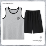 Men’s Cotton Sleeveless Pajamas – Sweat-Absorbent, Breathable Pullover | Casual Summer Homewear