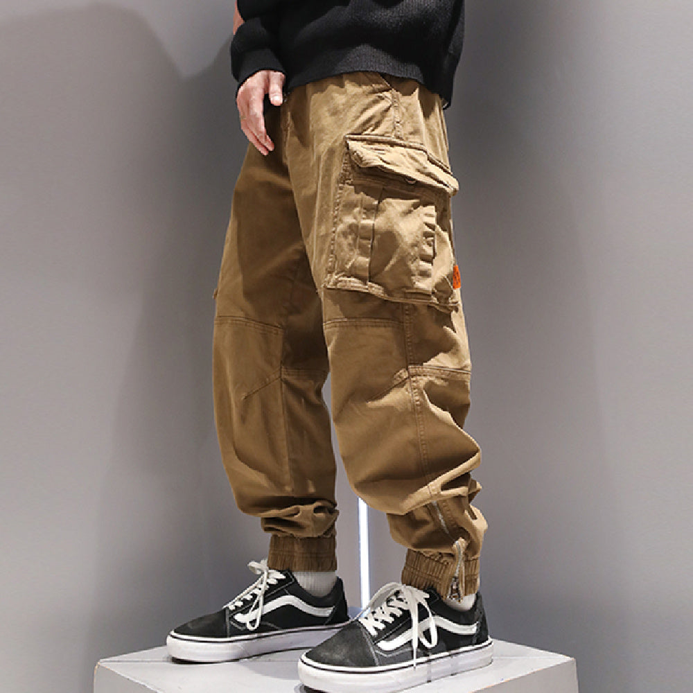 Foot Binding Zipper Design, Niche Casual Pants