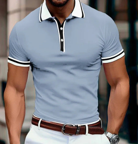 Men’s Casual 3D Printed Short Sleeve Shirt – Summer Polyester Pique Top for Leisure and Daily Wear