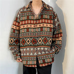 Loose Japanese-Style Retro Ethnic Long Sleeve Shirt – Autumn & Winter Cardigan for Youth Couples