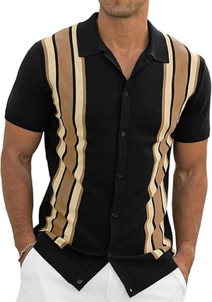 Men’s High-Grade Short-Sleeve Shirt – Summer Casual Cardigan Style Lightweight Top