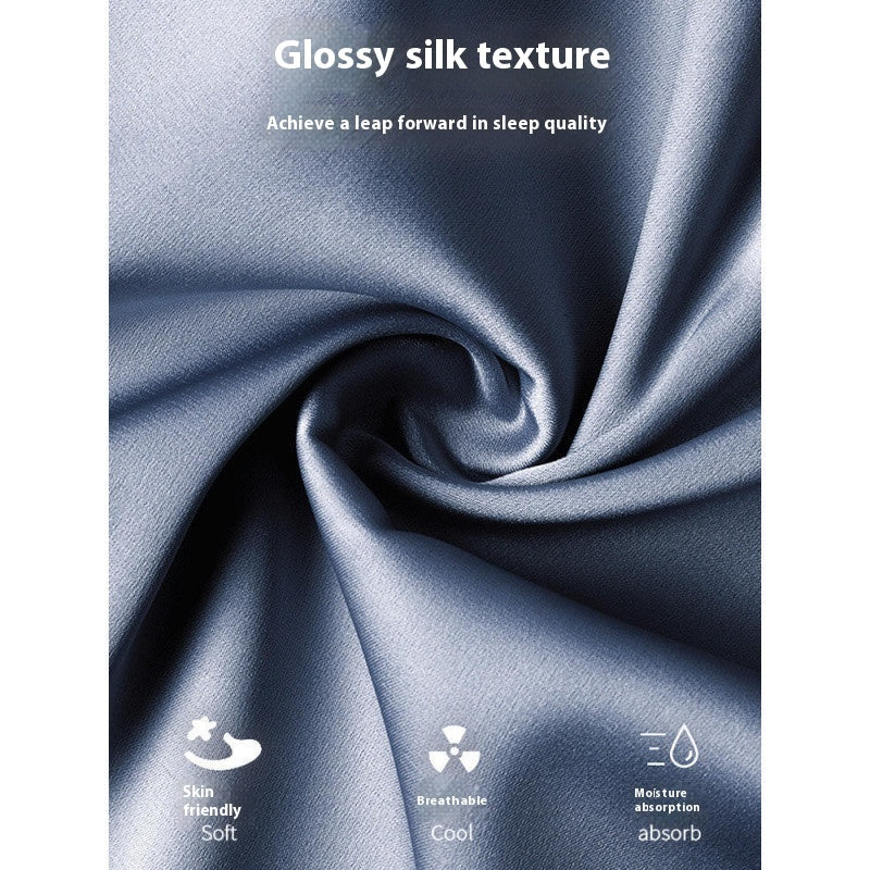 Men’s Ice Silk Homewear Three-Piece Suit – Lightweight Pajamas with Shorts and Trousers for Comfortable Relaxation