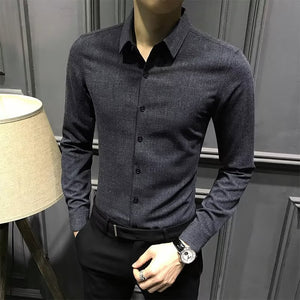 Men's Autumn & Winter Long Sleeve Shirt – Casual Loose Fit Daily Wear for Teenagers