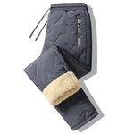 Men’s Winter Sweatpants – Plush Fleece Thermal Pants, Lambswool Lined, Waterproof, Windproof, Warm Casual Trousers
