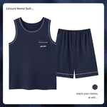 Men’s Cotton Sleeveless Pajamas – Sweat-Absorbent, Breathable Pullover | Casual Summer Homewear