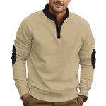 Stand Collar Half Zip Pullover Long Sleeve Coat – Casual Loose Fit Men’s Outerwear