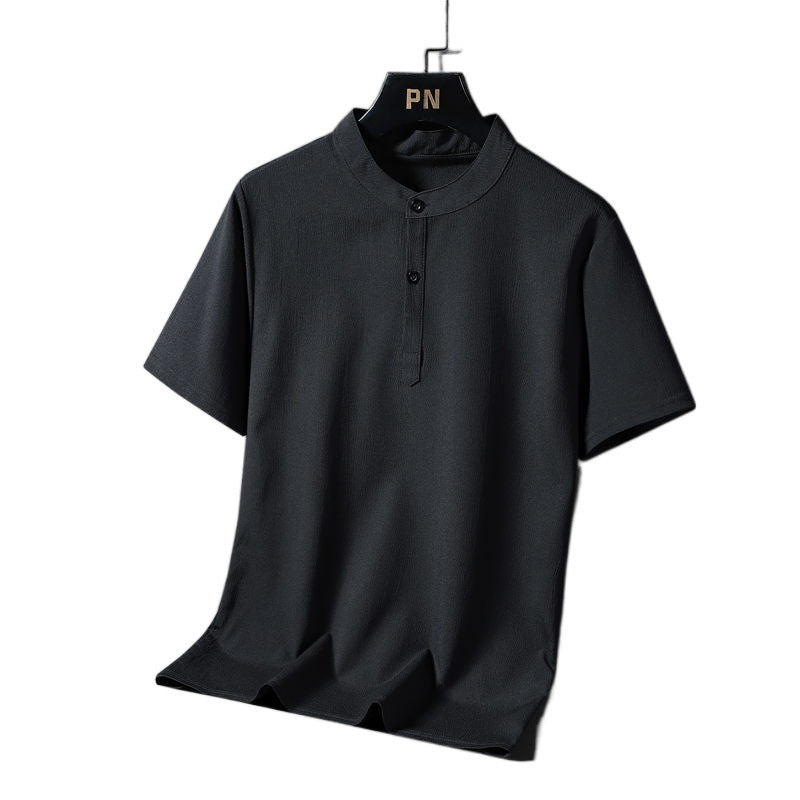 Men’s National Style Cotton Linen Two-Piece Set – Casual Summer Short Sleeve Shirt & Shorts for Daily Comfort