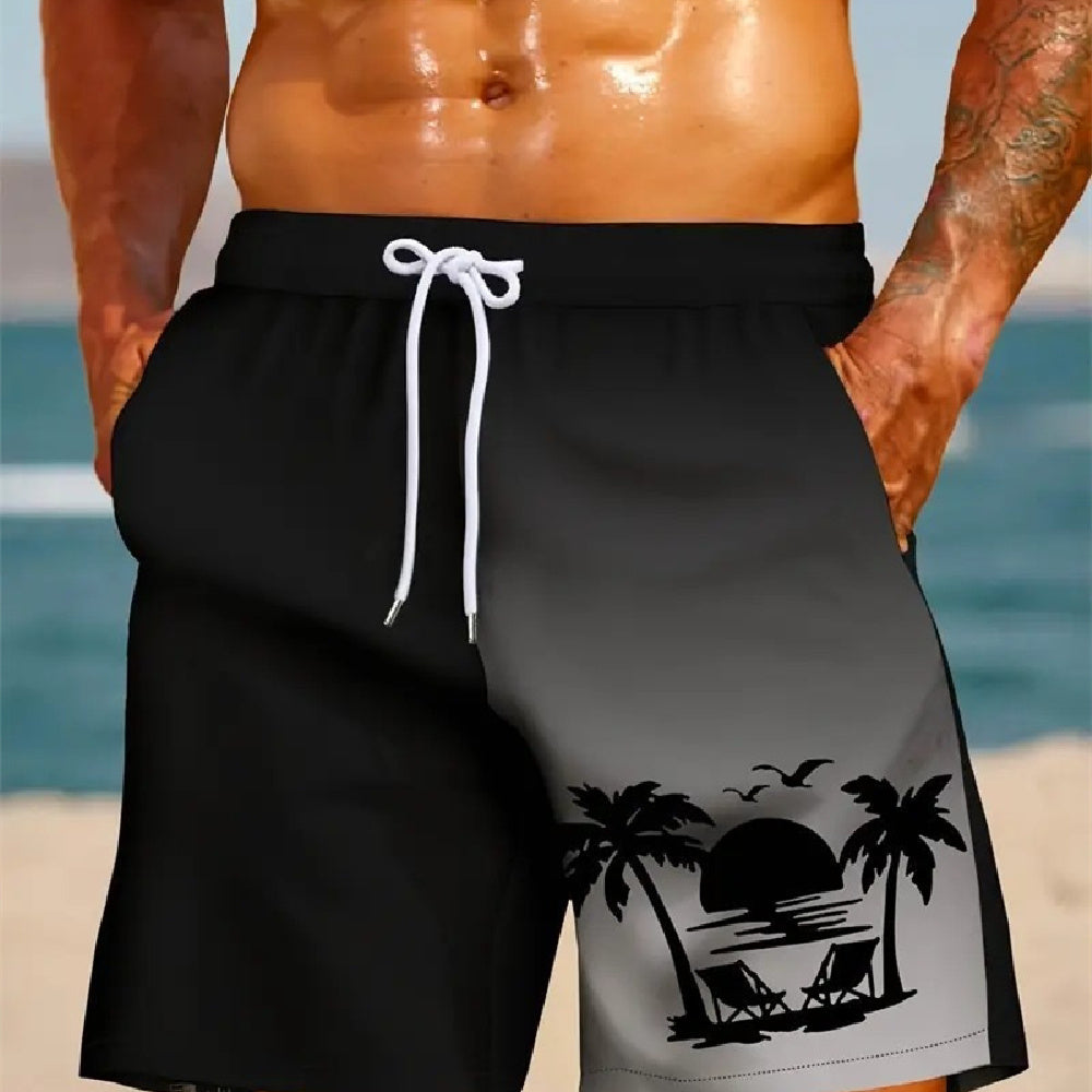 Fashion Printed Casual Men's Beach Shorts – Quick-Dry Summer Sports Shorts for Outdoor & Travel