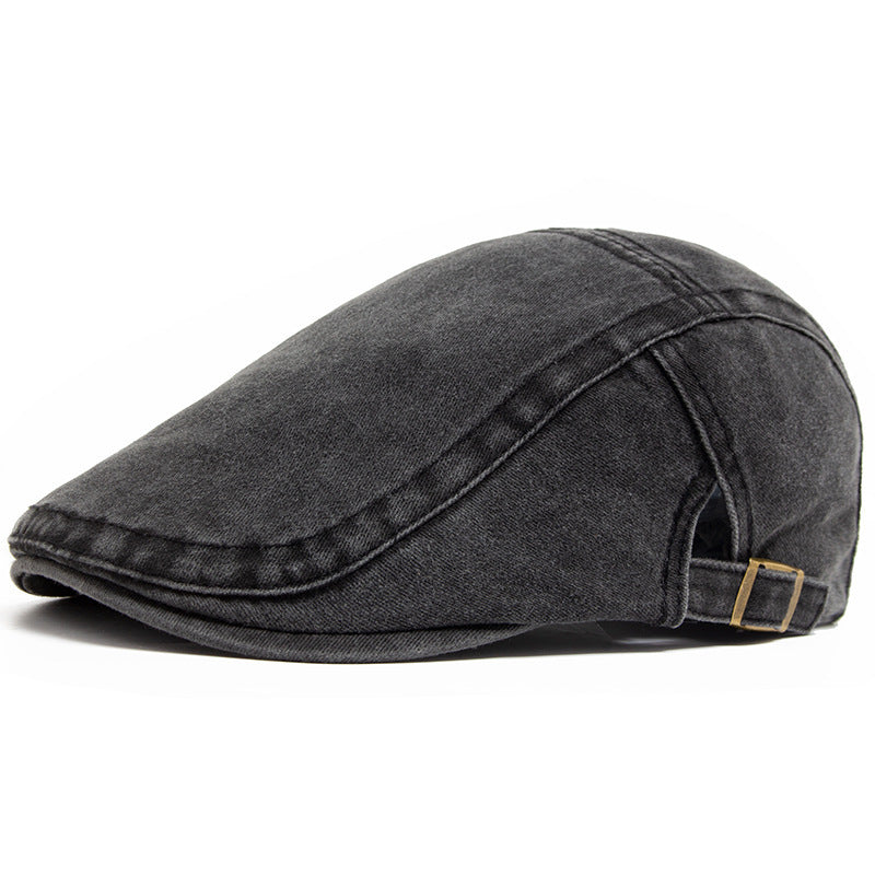 Retro Washed Denim Cowboy Beret – Fashion Casual Baseball Cap | Adjustable Cotton, Sun Protection, Summer Spring Autumn Hat