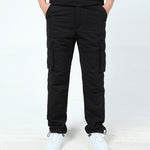 Extra Thick Warm Men's Fleece Overalls – Winter Multi-Pocket Cotton Work Pants