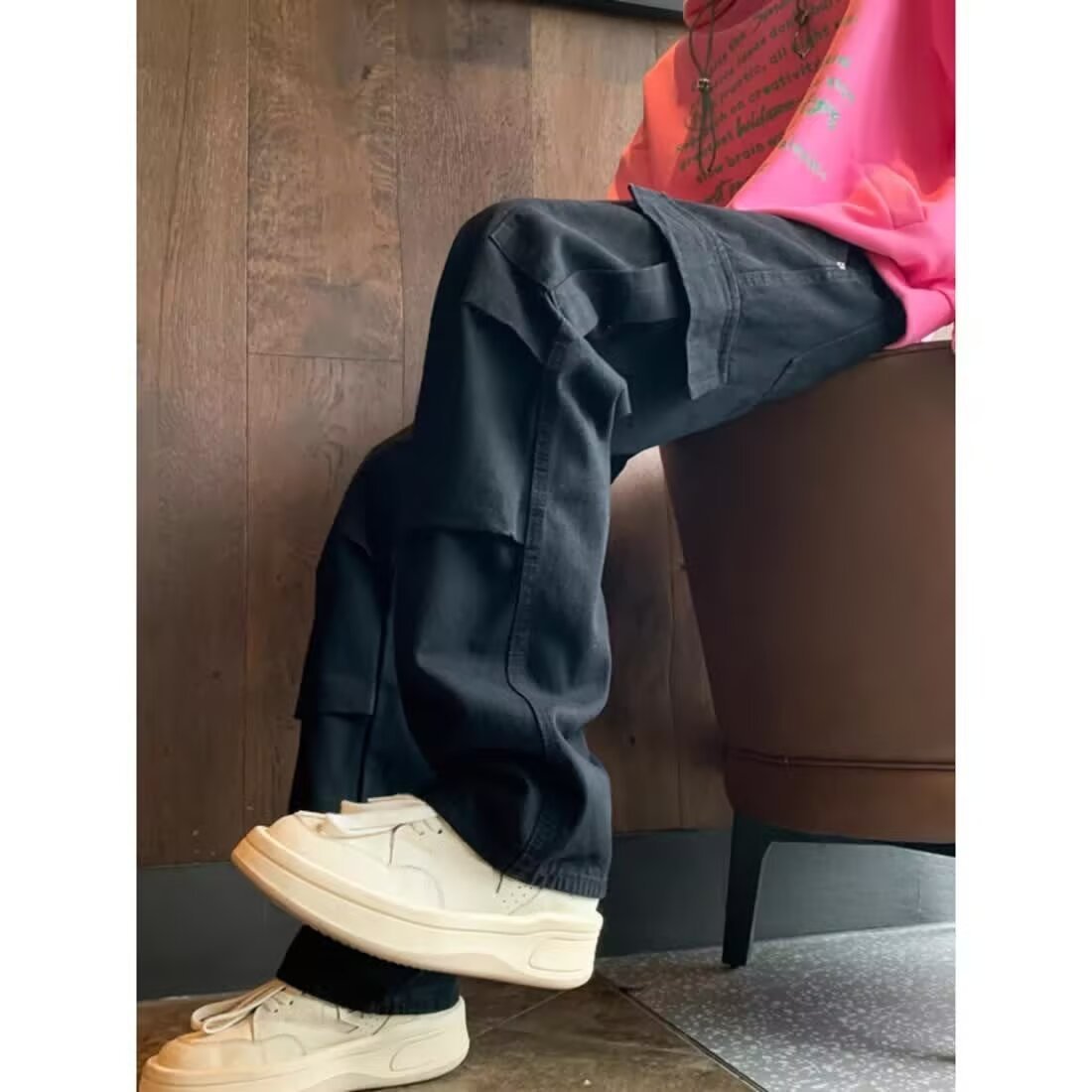 Loose Straight Heavy Stone Washed Retro Denim Trousers – Casual Cotton Jeans for Men