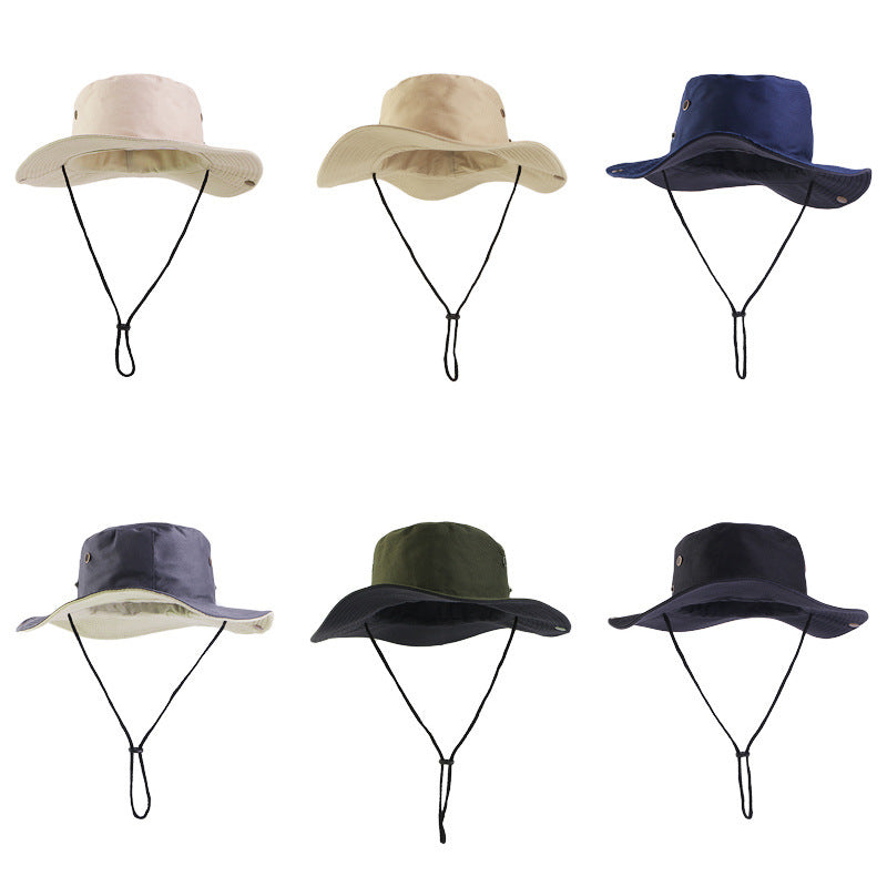 Outdoor Folding Climbing Hat – Men’s Cotton Flat Top Sun Protection Hat | Breathable, Windproof, Adjustable Free Size