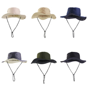 Outdoor Folding Climbing Hat – Men’s Cotton Flat Top Sun Protection Hat | Breathable, Windproof, Adjustable Free Size