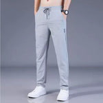 Men's Drawstring Trousers – Thin Casual Pants Korean Style Loose Straight Sweatpants for Summer