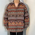 Loose Japanese-Style Retro Ethnic Long Sleeve Shirt – Autumn & Winter Cardigan for Youth Couples