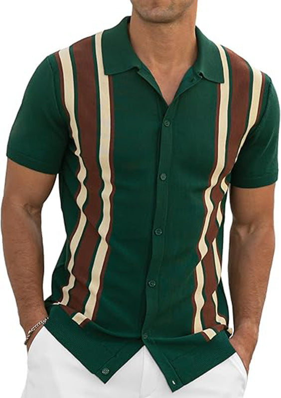 Men’s High-Grade Short-Sleeve Shirt – Summer Casual Cardigan Style Lightweight Top