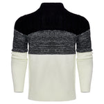 Men's Color Block Cable Knit Sweater – Long Sleeve Pullover for Casual, Outdoor, and Daily Wear