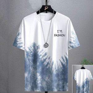Gradient Casual T-shirt for Men | Half-length Sleeve Summer Top | Korean Style Sportswear