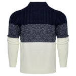 Men's Color Block Cable Knit Sweater – Long Sleeve Pullover for Casual, Outdoor, and Daily Wear