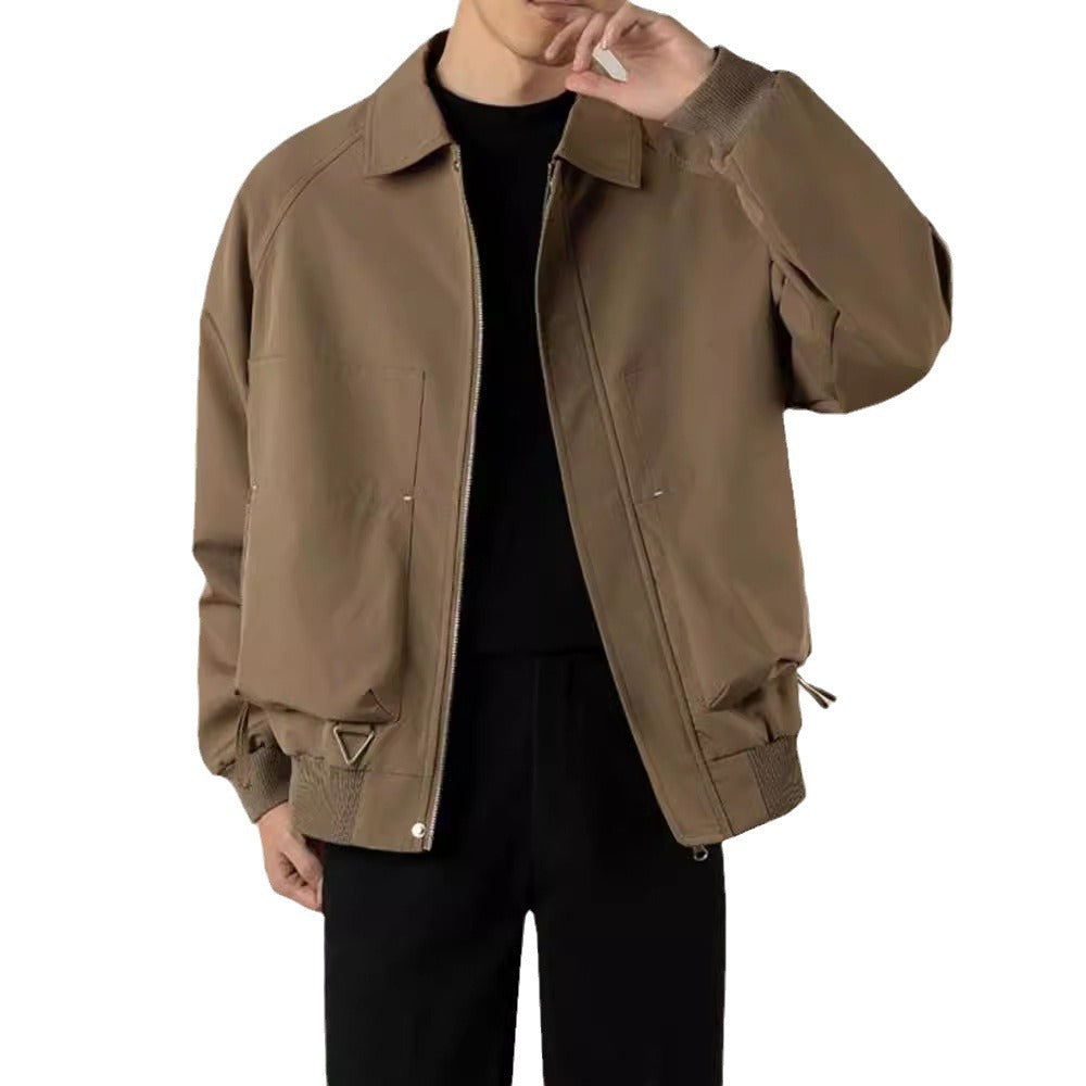 Men’s Loose Short Lapel Jacket – Casual Lightweight Daily Outerwear