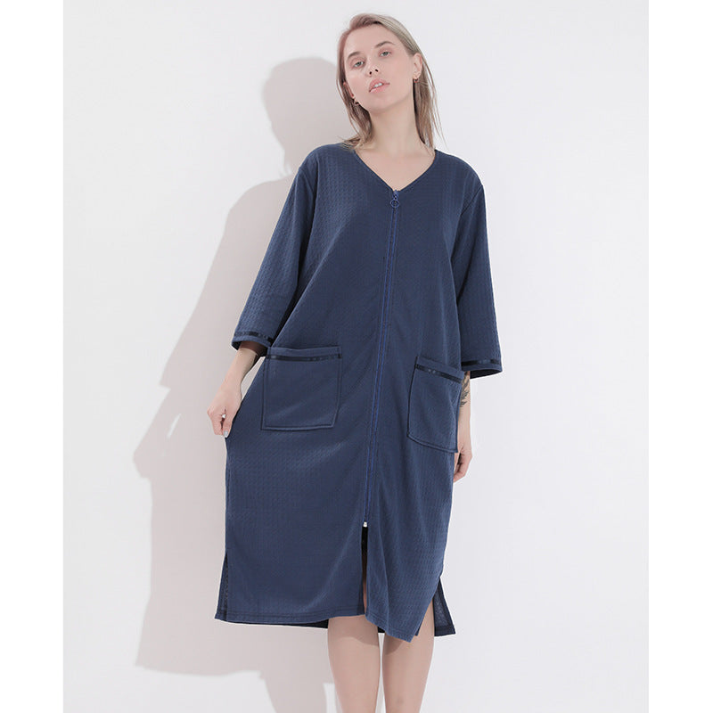 Women’s Plus Size Nightdress – Loose Japanese & Korean Style Summer Homewear, Comfortable and Casual