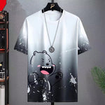 Gradient Casual T-shirt for Men | Half-length Sleeve Summer Top | Korean Style Sportswear