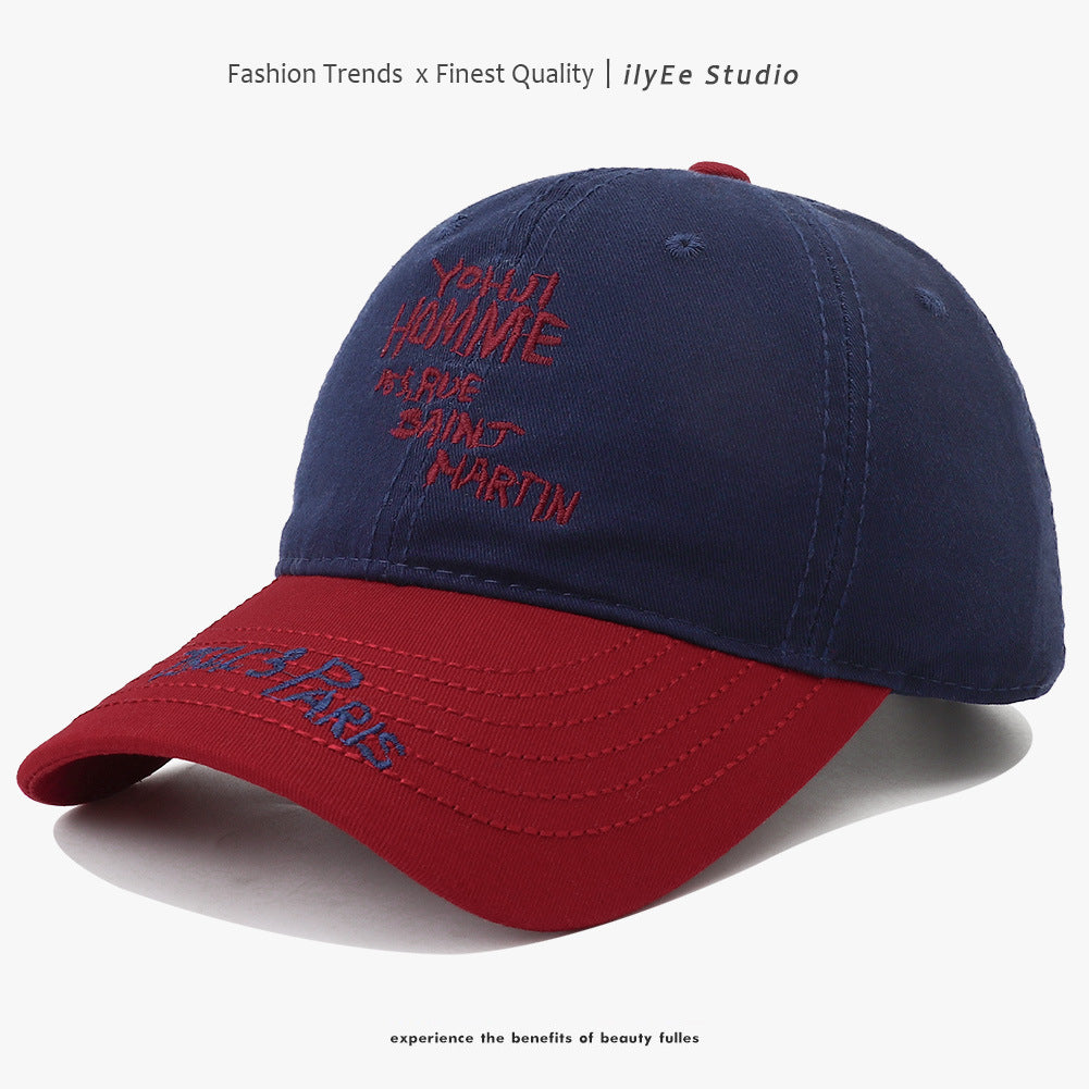 Big Head Circumference Baseball Cap – Fashion Patchwork Cotton Hat for Men | Adjustable Dome Sun Cap