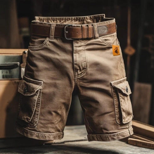 European & American Digital Printing Stylish Shorts – Trendy Men's Sports Shorts Without Belt